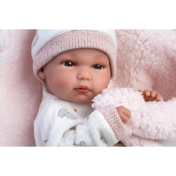Llorens 63510 NEW BORN HOLČIČKA - realistická panenka miminko s celovinylovým tělem (obrázek 4)