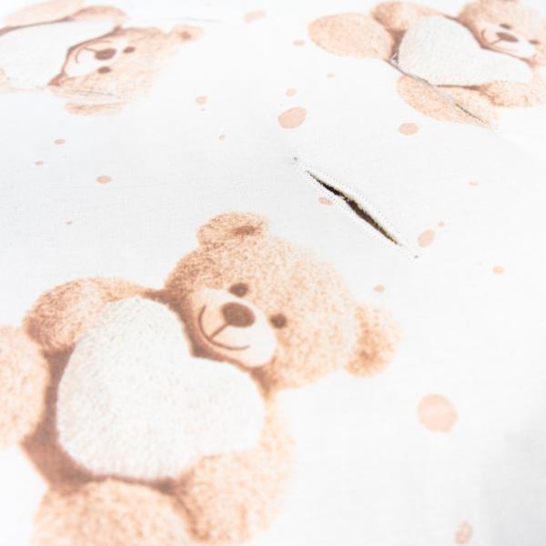 Zateplená zavinovačka do autosedačky New Baby Love Teddy Bear béžová (obrázek 3)
