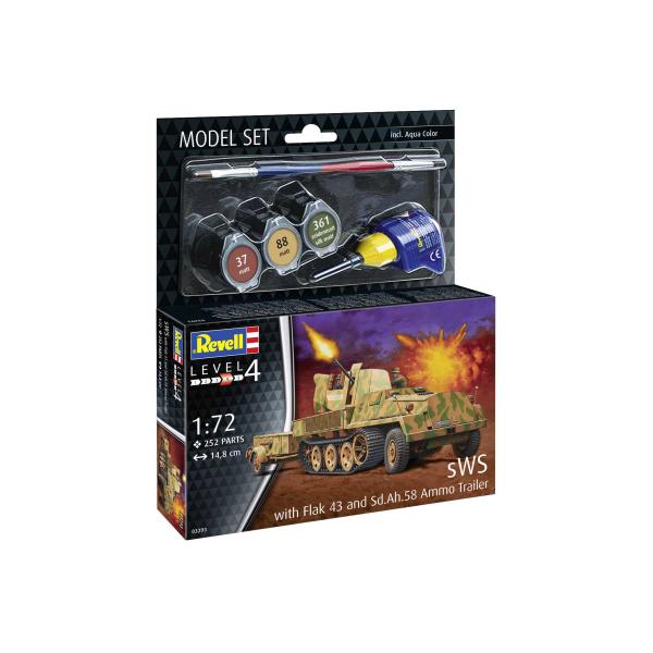 ModelSet military 63293 - sWS with Flak43 and Sd.Ah58 Ammo Trailer (1:72)