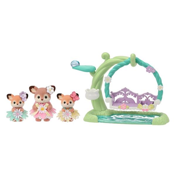 Sylvanian Families Jelenčátka na květinové houpačce
