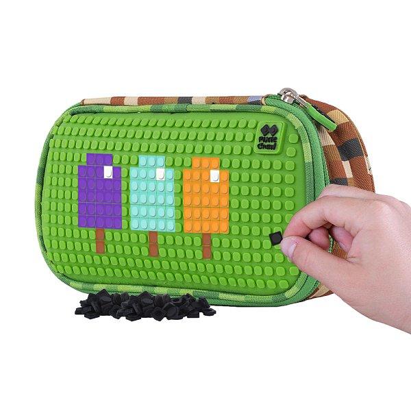 PIXIE CREW studentský peračník zelený veľký panel