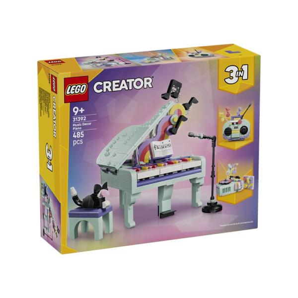LEGO® Creator 3 v 1 31392 Hudební dekorace: Klavír s kočkou (obrázek 3)