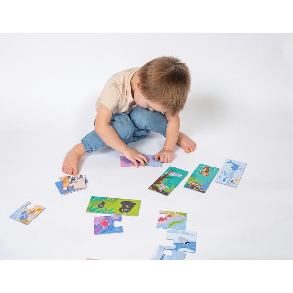KukiKuk 80036 Velké puzzle duo Kde bydlí zvířátka (obrázek 4)