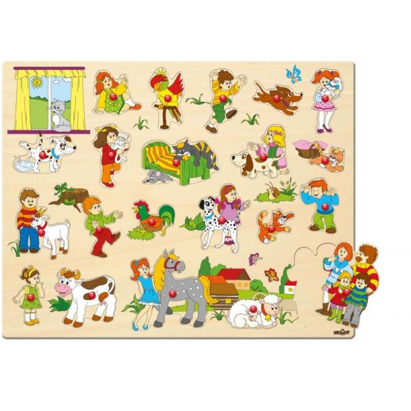 Woody Puzzle velké s úchyty
