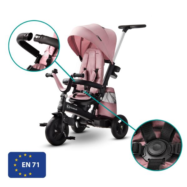 KINDERKRAFT Tříkolka Easytwist Mauvelous Pink (obrázek 4)