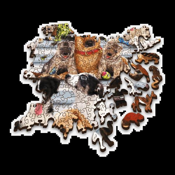 Trefl Dřevěné puzzle 1000 – Psí přátelství