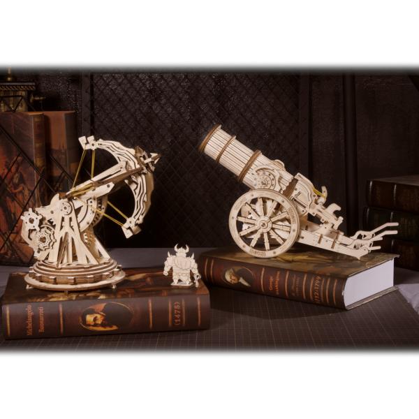 RoboTime 3D dřevěné mechanické puzzle Oblehací kanón