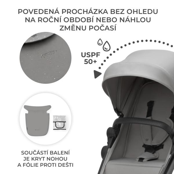 KINDERKRAFT Kočík kombinovaný 4v1 Newly Classic Grey + Mink PRO (obrázek 6)