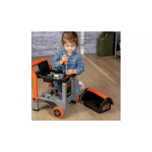 Smoby B&D Dílenský vozík s boxem na nářadí (obrázek 7)