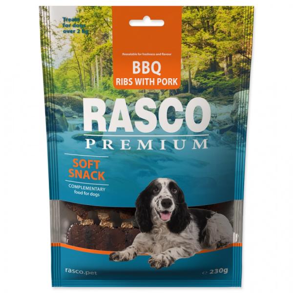 Pochúťka Rasco Premium BBQ Bravčové rebierka 230g