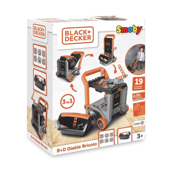 Smoby B&D Dílenský vozík s boxem na nářadí (obrázek 5)