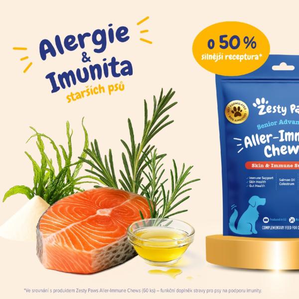 Zesty Paws Senior Advanced Allergy & Immunity Chews (60 ks) – funkční doplněk stravy (obrázek 3)