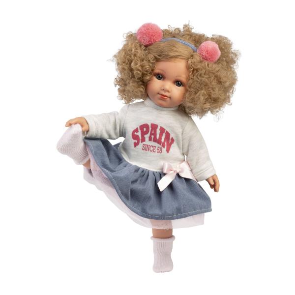 Llorens 53557 ELENA – realistická panenka s měkkým látkovým tělem – 35 cm