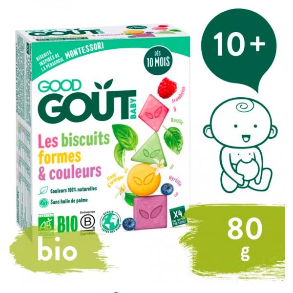GOOD GOUT BIO Sušenky barvy & tvary 80 g