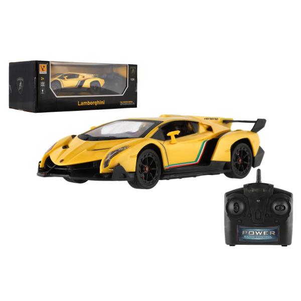 Auto RC Lamborghini plast 20cm 2,4GHz na dálk.ovládání se světlem na baterie