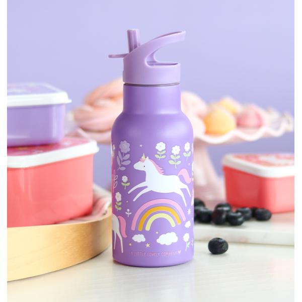 A Little Lovely Company - nerezová láhev na pití, 350 ml - jednorožci a duha (obrázek 8)