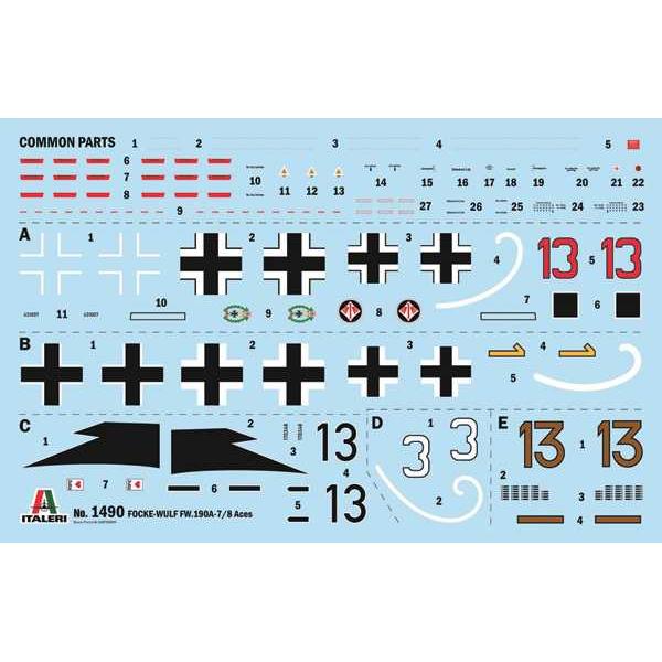 Model Kit letadlo 1490 – Focke-Wulf Fw 190 A-8/F Aces (1:72)