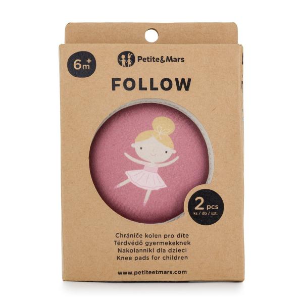 PETITE&MARS Chrániče kolen elastické pro lezení Follow Dusty Rose (obrázek 3)