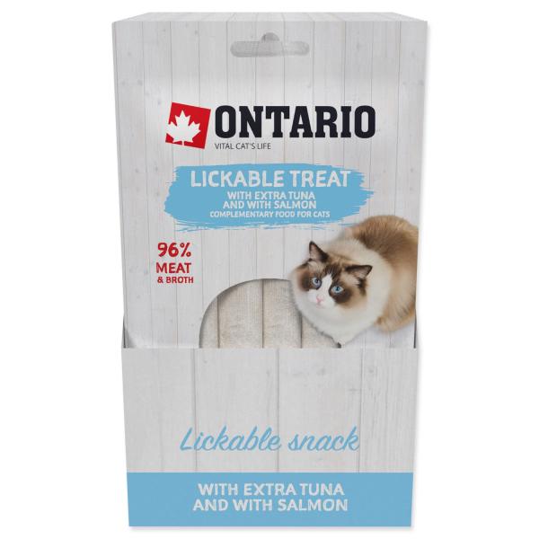 Ontario pochoutka lízací extra tuňák a losos 5x14g (obrázek 3)