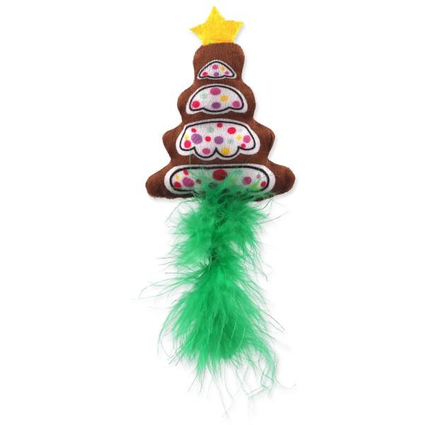 Hračka Magic Cat Winter Tale vianočný stromček s pierkom 15cm