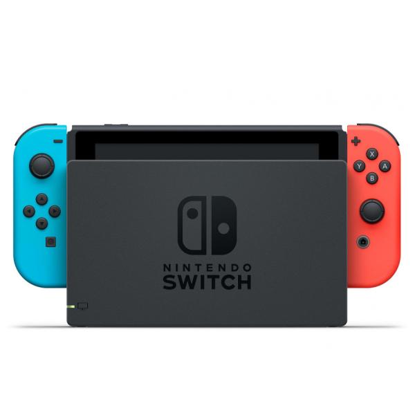 Konzole Nintendo Switch s neon modrým a červeným Joy-Conem (obrázek 6)