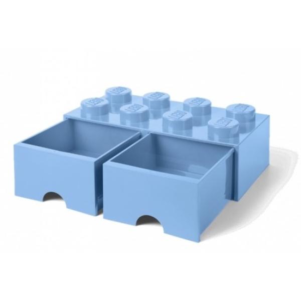 LEGO® úložný box 8 - se zásuvkami světle modrá 250 x 500 x 180 mm (obrázek 3)