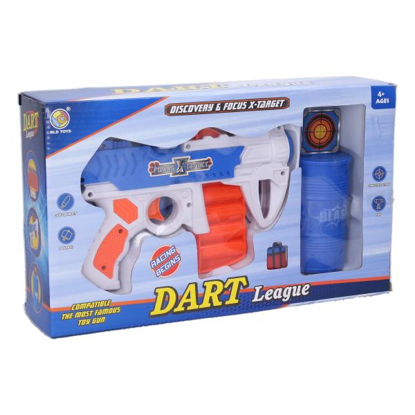 Pištoľ s barelom a penovými nábojmi 21 cm