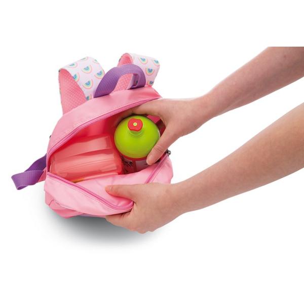 NICI Batůžek 21x26cm s plyšákem Lev 25cm, růžový (obrázek 4)