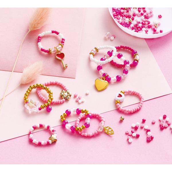 Janod Atelier Kreativní sada Výroba šperků Perlové prsteny 10 ks