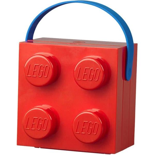 Lego Lunch Box Con Manico Rosso - Contenitore Portatile Per Alimenti, Lavabile In Lavastoviglie, 2.1L, Ideale Per Bambini E Adulti-image