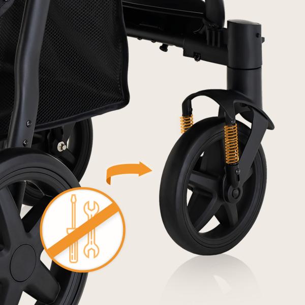 Lionelo Kočárek sportovní Annet Plus Black Carbon (obrázek 5)