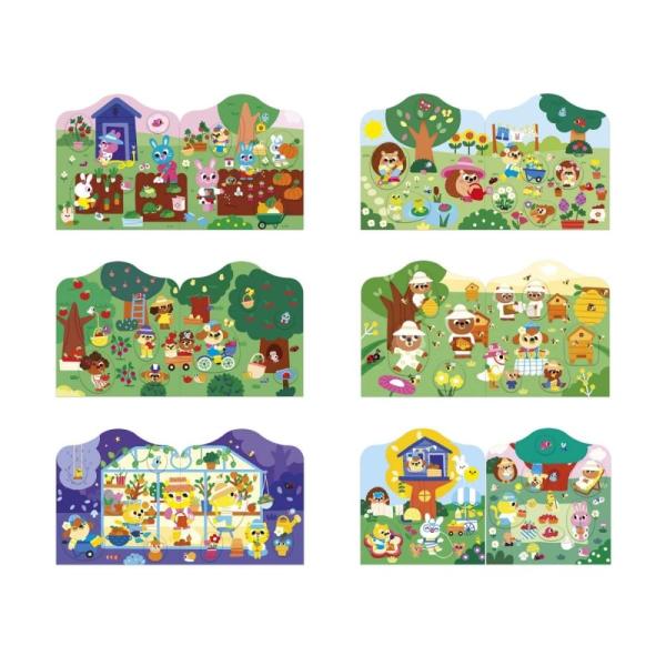 Janod Stickers Samolepky Zahrada 7 předloh