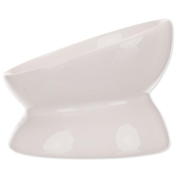 Miska zvýšená keramická 0,15l*13cm biela