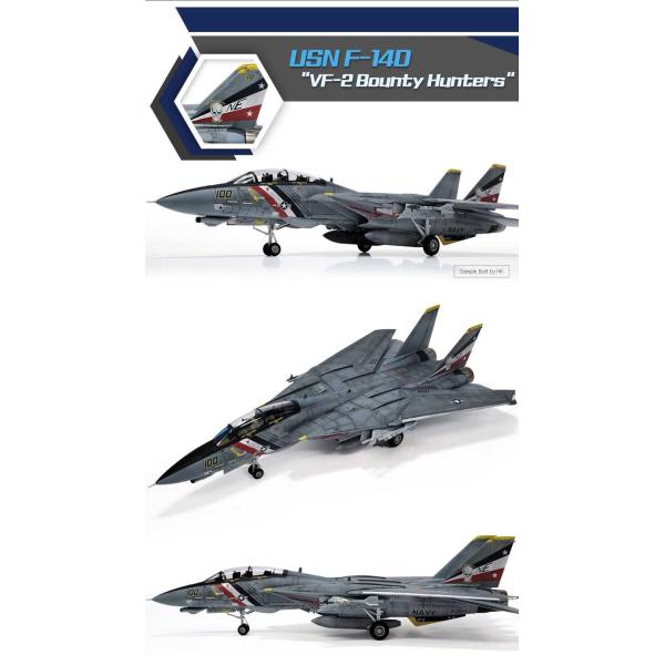 Model Kit letadlo 12590 - USN F-14D “VF-2 Bounty Hunters” (1:72) (obrázek 3)