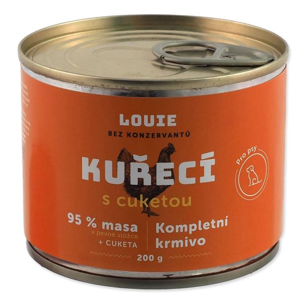 Konzerva LOUIE kuracie s cuketou, vitamínmi a minerálmi 200g