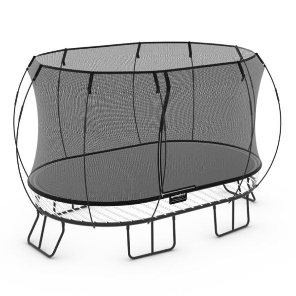Springfree Trampoline® Large Oval (O92) Trampolino con rete di protezione, 240 × 400 cm