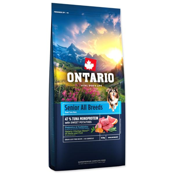 Krmivo Ontario Senior All Breeds Monoprotein Tuna & Sweet Potatoes 12kg (obrázek 5)