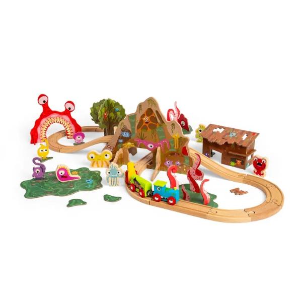 Bigjigs Rail Drevená vláčikodráha Príšerky