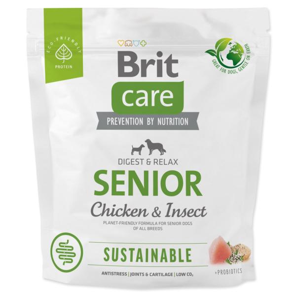 Krmivo Brit Care Dog Sustainable senior Chicken & Insoct 1kg