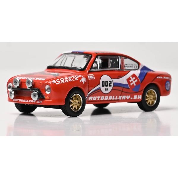 1:64 Škoda 130RS ČERVENÁ s českou vlajkou. Limitovaná edice 1008 ks