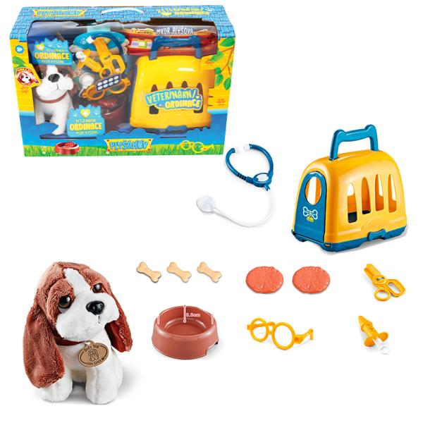 SET Veterinář – Přepravka s Bíglem a příslušenstvím