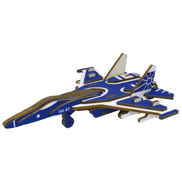 Woodcraft Drevené 3D puzzle Bojové lietadlo SU27