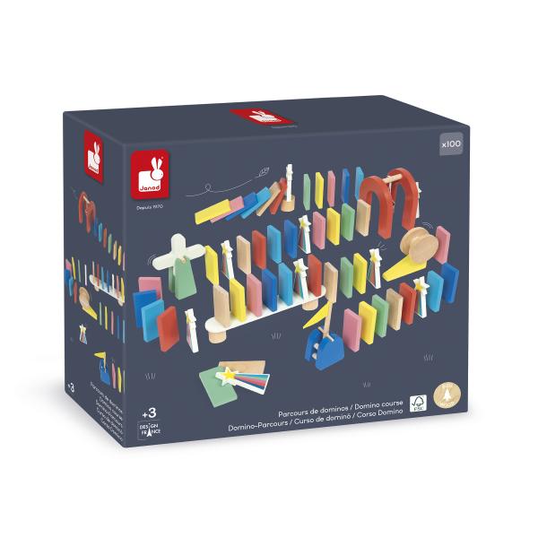 Janod Sweet Cocoon Dřevěné padající domino skládačka
