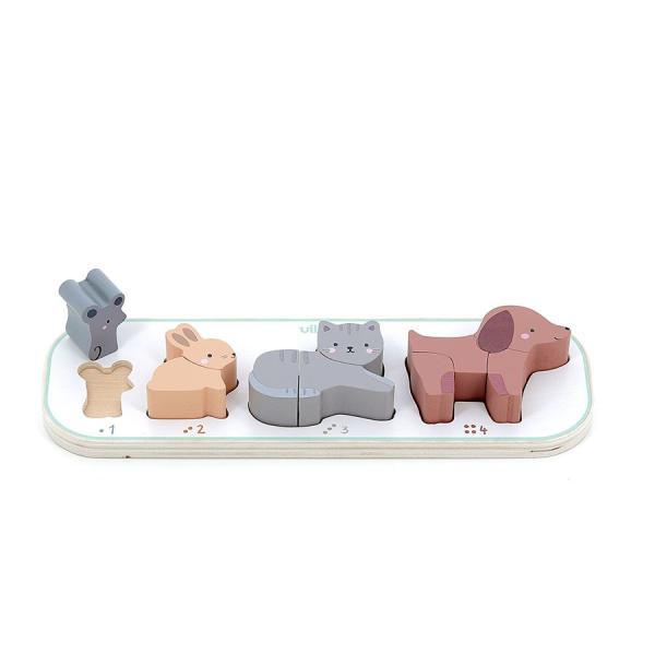 Vilac Vkládací puzzle Učím se počítat zvířátka Sarah Betz (obrázek 4)