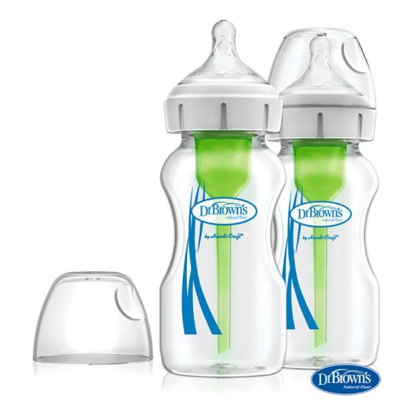 DR.BROWN'S Fľaša antikolik Options+ široké hrdlo 2x270 ml sklo