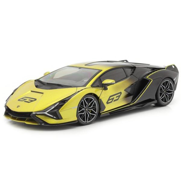 Bburago 1:18 TOP Lamborghini Sian FKP 37 yelow