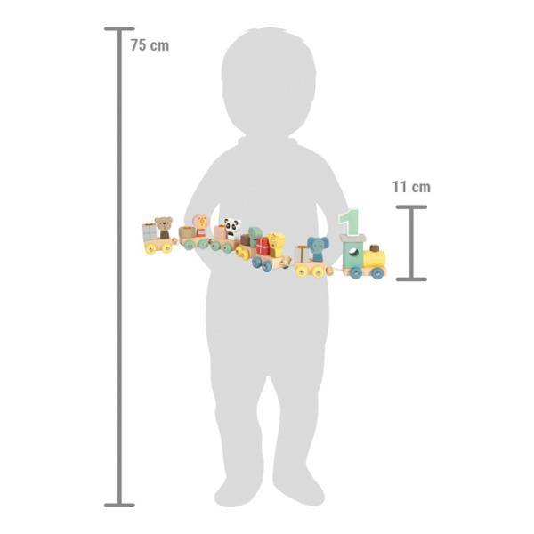 small foot Dřevěný narozeninový vláček se zvířátky (obrázek 6)