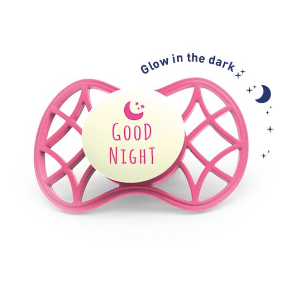 Fyziologický dudlík Cool 6m + svítící ve tmě, Marsala