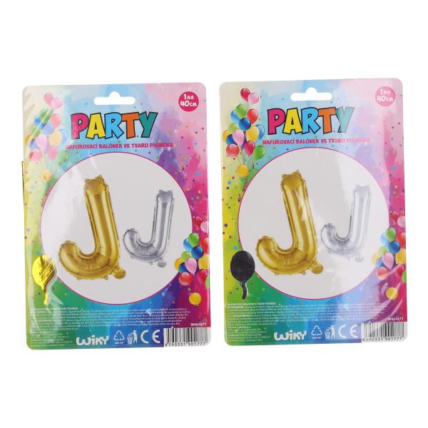 Nafukovací balónik - písmeno J
