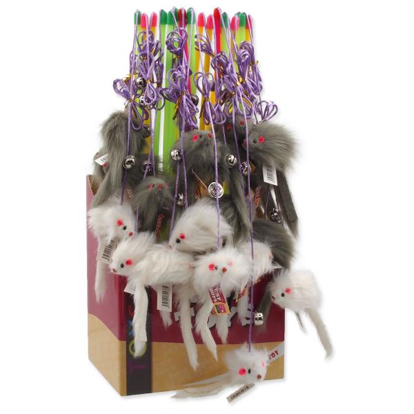 Toy Magic Cat rod con topo e campana erba gatta 17cm+49cm 24pz